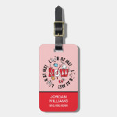 Kat in het Pet | Kijk me aan! Kijk me aan! Bagagelabel (Voorkant verticaal)