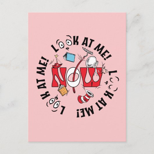 Kat in het Pet | Kijk me aan! Kijk me aan! Briefkaart (Voorkant)