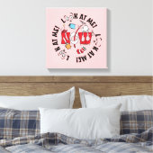 Kat in het Pet | Kijk me aan! Kijk me aan! Canvas Afdruk (Insitu (Slaapkamer))