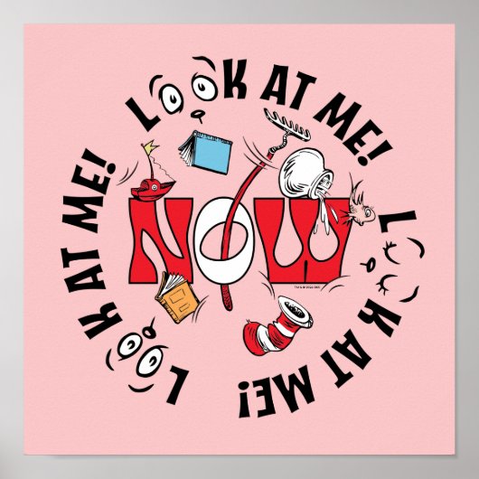 Kat in het Pet | Kijk me aan! Kijk me aan! Poster (Voorkant)