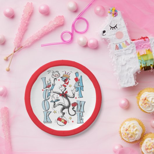 Kat in het Pet | Kijk me aan Papieren Bordje (Feest)