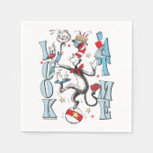 Kat in het Pet | Kijk me aan Servet (Voorkant)