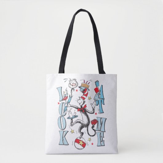 Kat in het Pet | Kijk me aan Tote Bag (Voorkant)