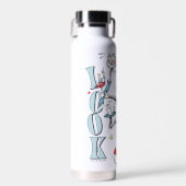 Kat in het Pet | Kijk me aan Waterfles (Voorkant)