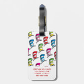 Kat in het Pet Kleurrijk Pet Patroon Bagagelabel (Achterkant verticaal)