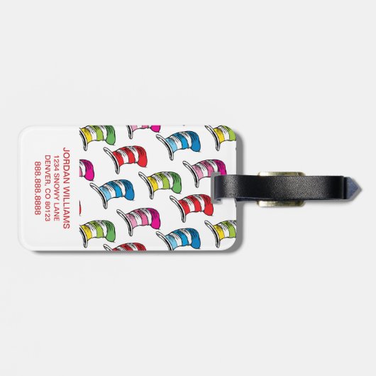 Kat in het Pet Kleurrijk Pet Patroon Bagagelabel (Achterkant horizontaal)