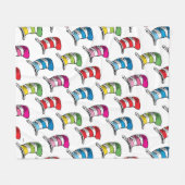 Kat in het Pet Kleurrijk Pet Patroon Fleece Deken (Voorkant (Horizontaal))