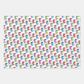 Kat in het Pet Kleurrijk Pet Patroon Inpakpapier Vel (Voorkant 2)