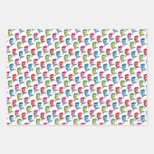 Kat in het Pet Kleurrijk Pet Patroon Inpakpapier Vel (Voorkant)