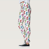 Kat in het Pet Kleurrijk Pet Patroon Leggings (Links)