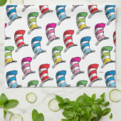 Kat in het Pet Kleurrijk Pet Patroon Theedoek (Gevouwen)