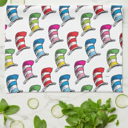 Kat in het Pet Kleurrijk Pet Patroon Theedoek (Gevouwen)