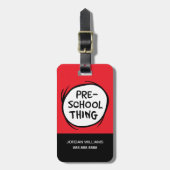 Kat in het Pet | kleuterschool Bagagelabel (Voorkant verticaal)