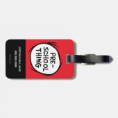 Kat in het Pet | kleuterschool Bagagelabel (Achterkant horizontaal)