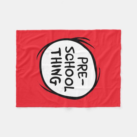 Kat in het Pet | kleuterschool Fleece Deken (Voorkant (Horizontaal))