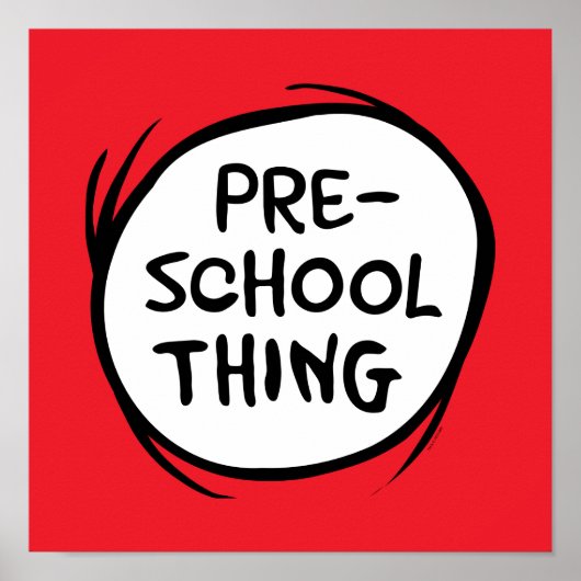 Kat in het Pet | kleuterschool Poster (Voorkant)