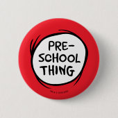 Kat in het Pet | kleuterschool Ronde Button 5,7 Cm (Voorkant)