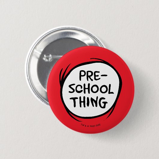 Kat in het Pet | kleuterschool Ronde Button 5,7 Cm (Voorkant /achterkant)