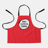 Kat in het Pet | kleuterschool Schort (Voorkant)