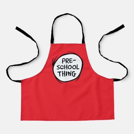 Kat in het Pet | kleuterschool Schort (Voorkant)