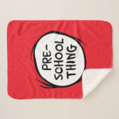 Kat in het Pet | kleuterschool Sherpa Deken (Voorkant (horizontaal))