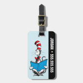 Kat in het Pet Lezen Bagagelabel (Voorkant verticaal)