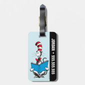 Kat in het Pet Lezen Bagagelabel (Achterkant verticaal)