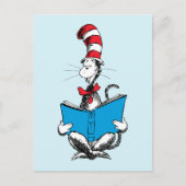 Kat in het Pet Lezen Briefkaart (Voorkant)