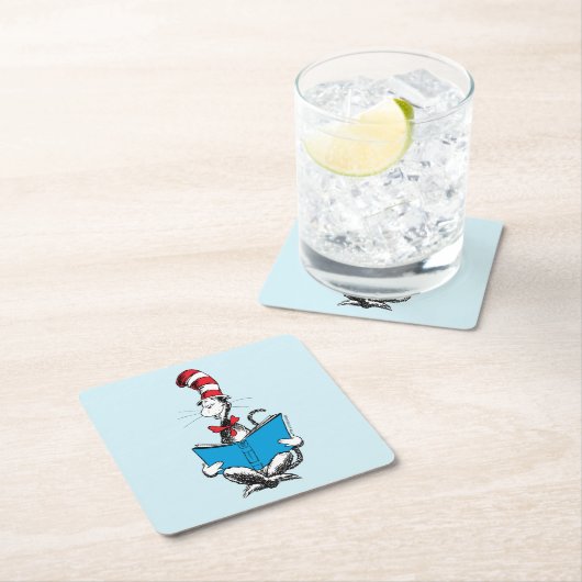 Kat in het Pet Lezen Kartonnen Onderzetters (Insitu)