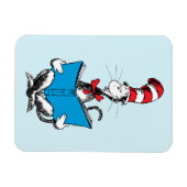 Kat in het Pet Lezen Magneet (Horizontaal)