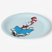 Kat in het Pet Lezen Papieren Bordje (Gekanteld)