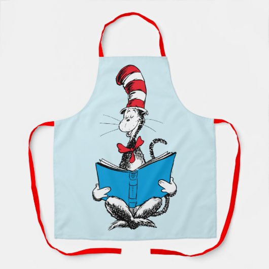 Kat in het Pet Lezen Schort (Voorkant)