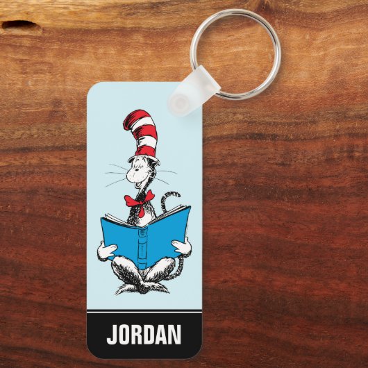 Kat in het Pet Lezen Sleutelhanger (Achterkant)