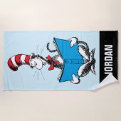 Kat in het Pet Lezen Strandlaken (Voorkant)