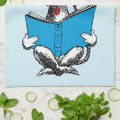 Kat in het Pet Lezen Theedoek (Gevouwen)