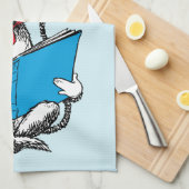 Kat in het Pet Lezen Theedoek (Quarter Fold)