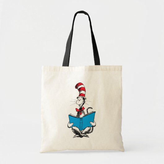 Kat in het Pet Lezen Tote Bag (Voorkant)