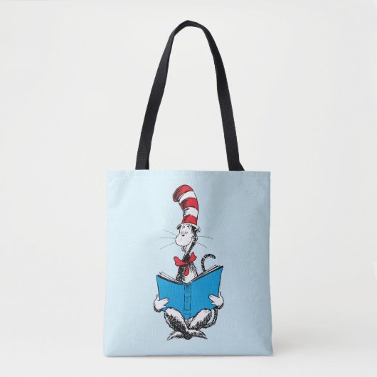 Kat in het Pet Lezen Tote Bag (Voorkant)