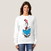 Kat in het Pet Lezen Trui (Voorkant volledig)