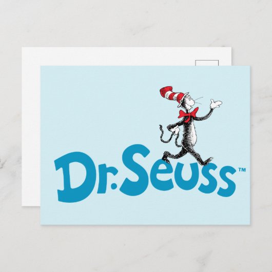 Kat in het Pet  Logo Briefkaart (Voorkant / Achterkant)