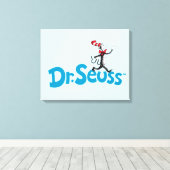 Kat in het Pet Logo Canvas Afdruk (Insitu (Houten vloer))