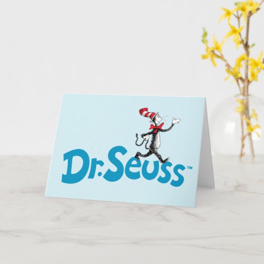 Kat in het Pet Logo Kaart (Gele Bloem)