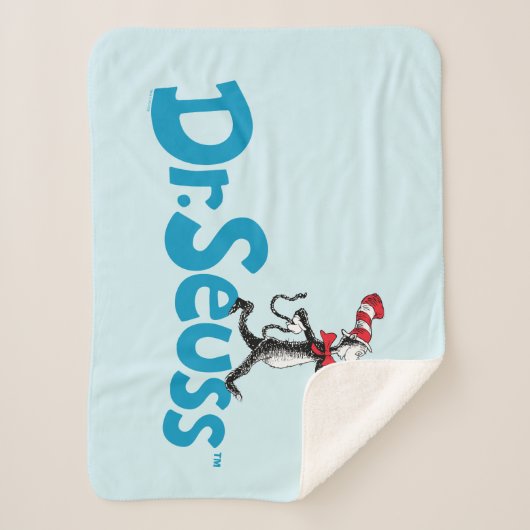 Kat in het Pet Logo Sherpa Deken (Voorkant)