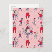 Kat in het Pet | Met een Kinder achtergrond Briefkaart (Voorkant / Achterkant)