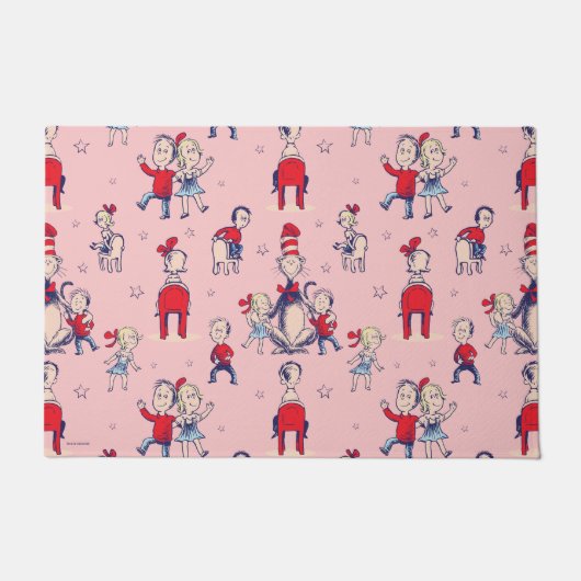 Kat in het Pet | Met een Kinder achtergrond Deurmat (Voorkant)