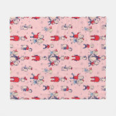 Kat in het Pet | Met een Kinder achtergrond Fleece Deken (Voorkant (Horizontaal))