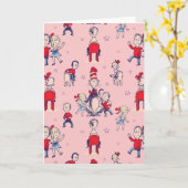 Kat in het Pet | Met een Kinder achtergrond Kaart (Gele Bloem)