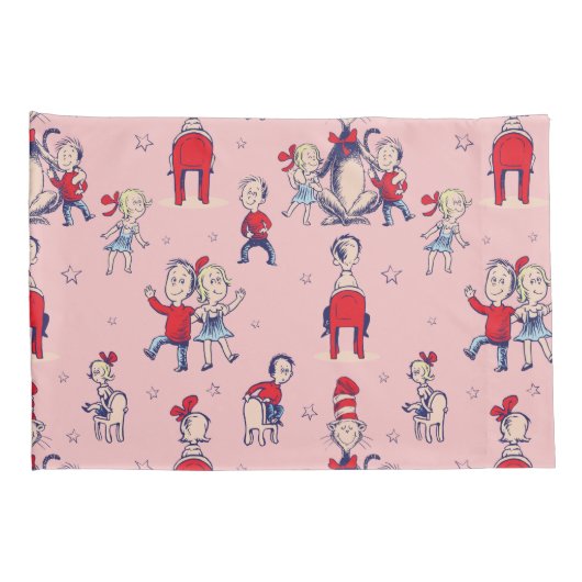 Kat in het Pet | Met een Kinder achtergrond Kussensloop (Achterkant-Rechts)