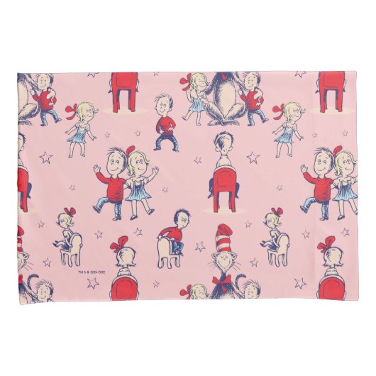 Kat in het Pet | Met een Kinder achtergrond Kussensloop (Voorkant-Rechts)