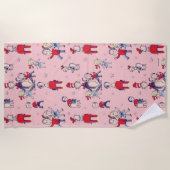 Kat in het Pet | Met een Kinder achtergrond Strandlaken (Voorkant)